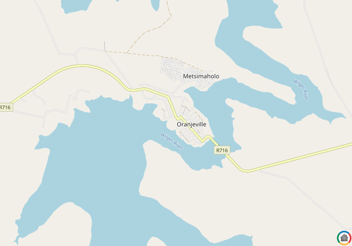 Map location of Oranjeville